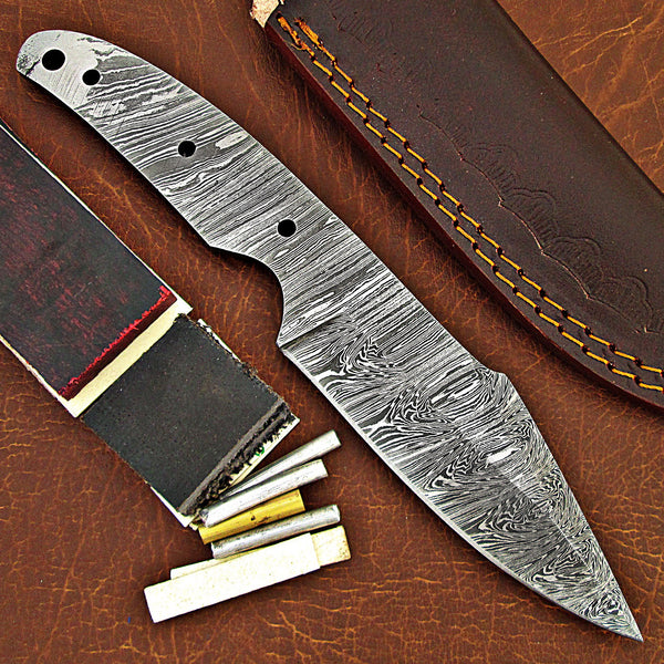 Handmade Damascus Knife with ColdLand's DIY Making Kit - NB119