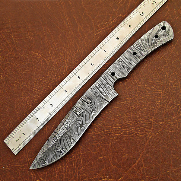  ColdLand Damascus Knife Making Kit DIY Handmade Knife Kit  Includes Knife Blank Knife Steel Blade, Pins, Knife with Sheath, Handle  Scales for Knife Making Supplies, Knife Steel NB107 : Everything Else