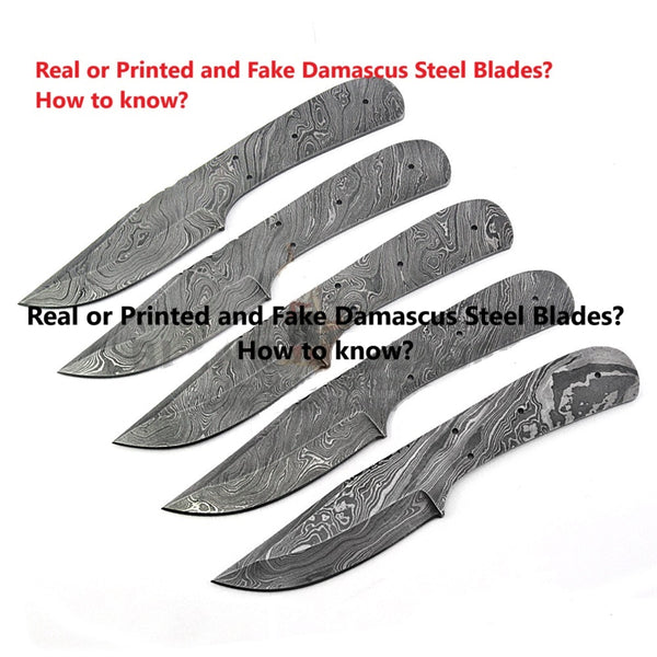 Real or Printed and Fake Damascus Steel Blades? How to know?