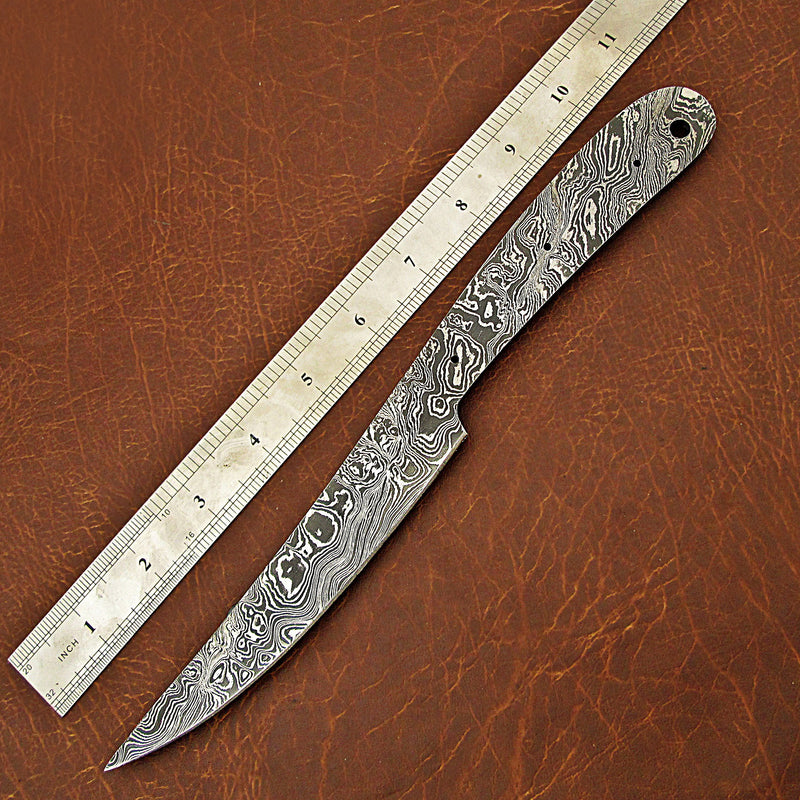 Fish Fillet Knife Making Kit in Damascus Steel - Simply Handcraft Your Own Knife with Ease with ColdLand KIT UKK49