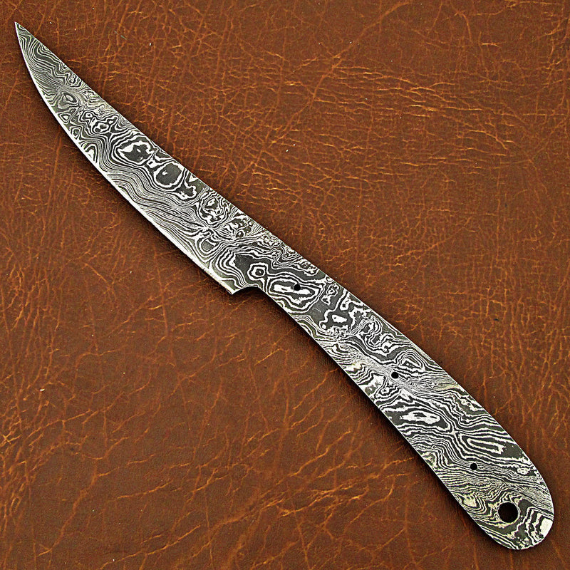 Fish Fillet Knife Making Kit in Damascus Steel - Simply Handcraft Your Own Knife with Ease with ColdLand KIT UKK49