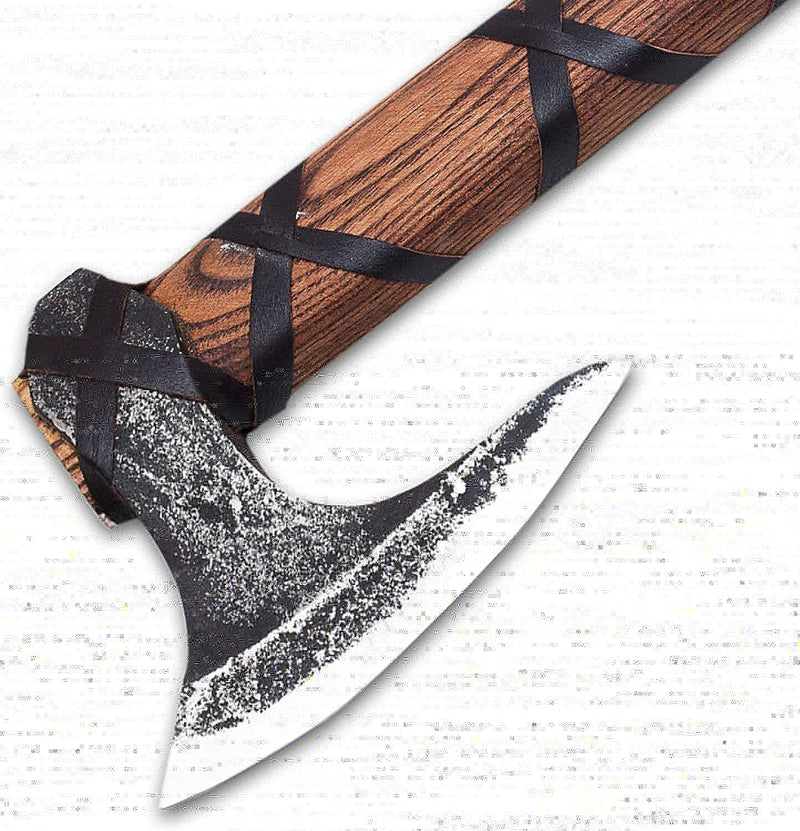 Libérez votre Viking intérieur avec la hache Ragnar authentique - Hache nordique forgée à la main de qualité supérieure par ColdLand Knives CL-AXE-1001