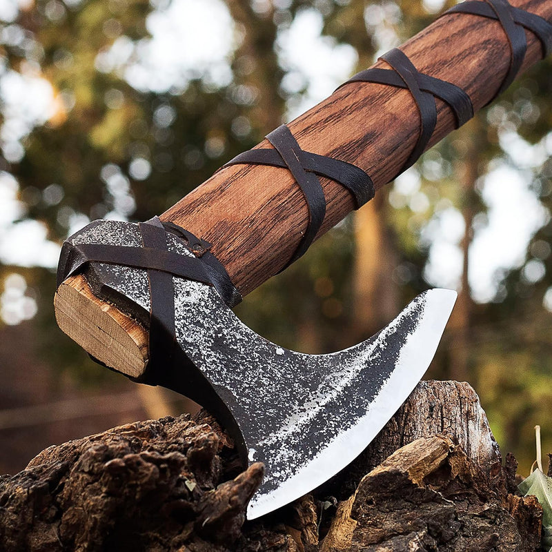 Libérez votre Viking intérieur avec la hache Ragnar authentique - Hache nordique forgée à la main de qualité supérieure par ColdLand Knives CL-AXE-1001