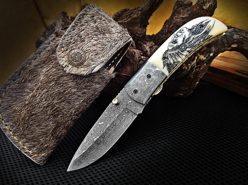 Drop point Folding Pocket Knife