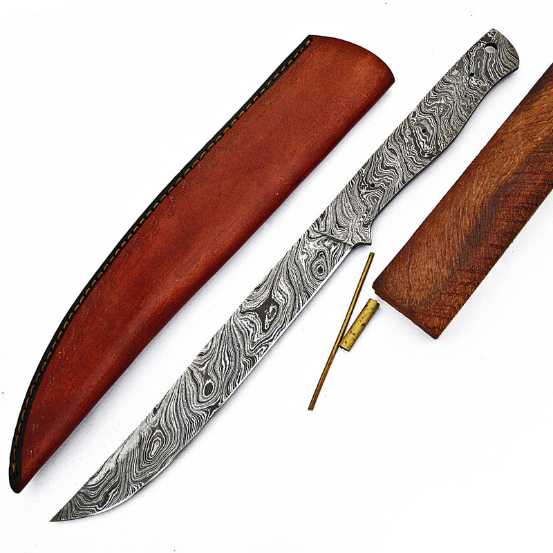 Damascus Fish Fillet Knife Making Kit - Make Your Own Knife with Ease by ColdLand UKK48