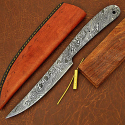 Fish Fillet Knife Making Kit in Damascus Steel - Simply Handcraft Your Own Knife with Ease with ColdLand KIT UKK49