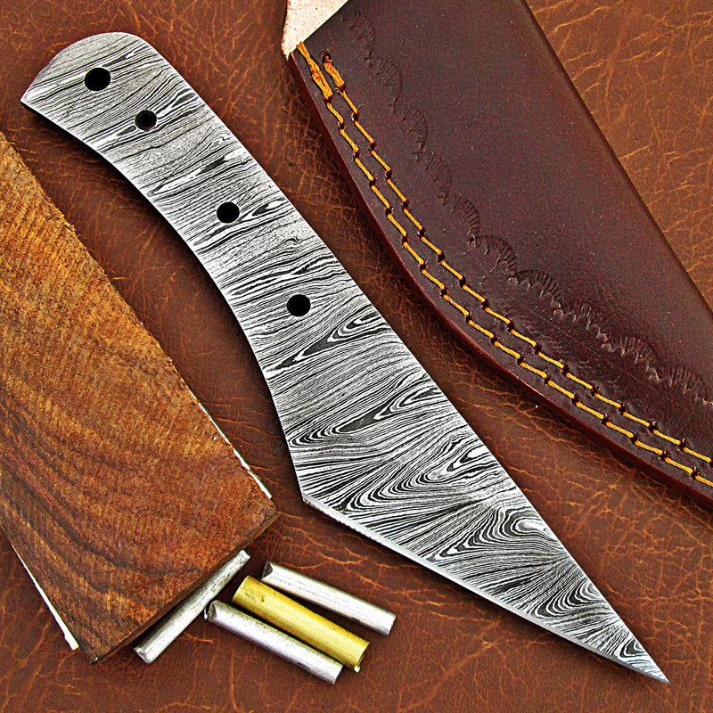 Handmade Damascus Knife with ColdLand's DIY Making Kit - NB119